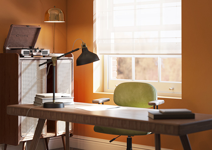 Pavia Voile, White Primrose - Twist&Fit Roman Blind - Image 5